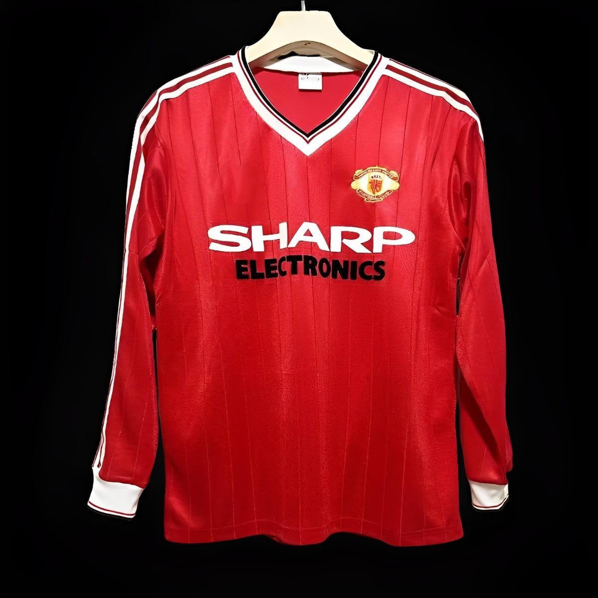 Manchester United maillot Domicile Rétro Manches Longues 1982 1983